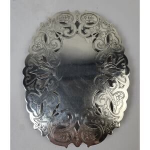 Wallace Silverplated (7810) Footed Trivet Riser Pierced Design 8.5" x 6.5"